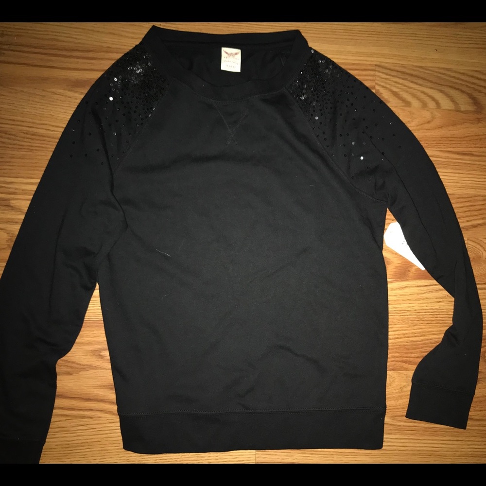 2piece Black Sequin Sweater & SkinnyFit Jeans SM/1